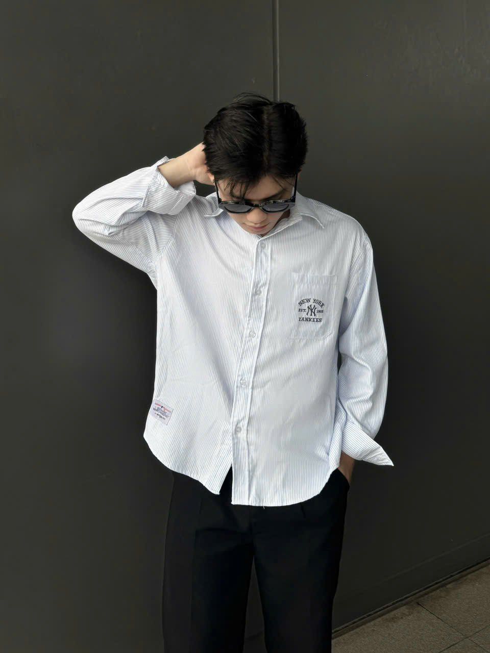  Áo Sơ Mi New Era - [Unisex] NY Yankees Striped Gray - 14529329 