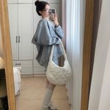  Túi Xách MLB Korea - Padding Quilted Large Hobo Bag - 3ABQL0936-43CRP 