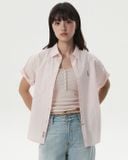  Áo Sơ Mi WHOAU [Unisex] - Steve Loose Fit Short Sleeve Shirts Pink - WHYAG2511F 