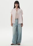  Áo Sơ Mi WHOAU [Unisex] - Steve Loose Fit Short Sleeve Shirts Pink - WHYAG2511F 
