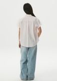  Áo Sơ Mi WHOAU [Unisex] - Steve Loose Fit Short Sleeve Shirts Pink - WHYAG2511F 