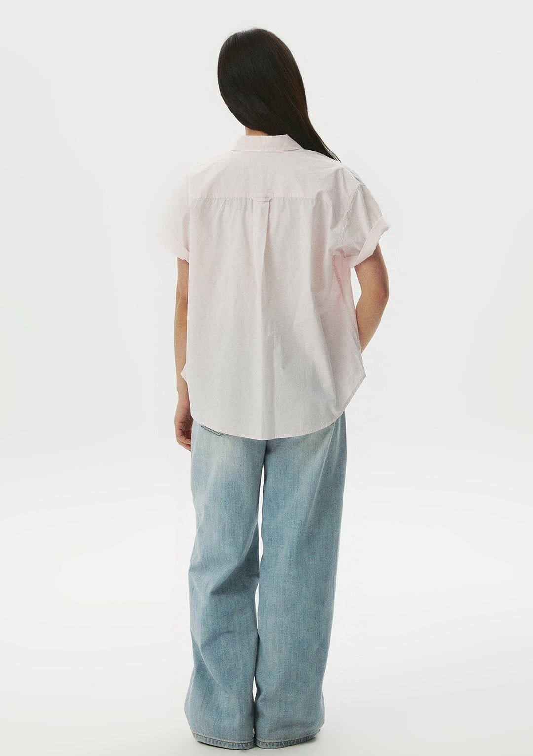  Áo Sơ Mi WHOAU [Unisex] - Steve Loose Fit Short Sleeve Shirts Pink - WHYAG2511F 