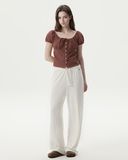  Set Polo Whoau [Nữ] Summer Eyelet Jacquard - WHAAG2551F / WHTMG2551F 