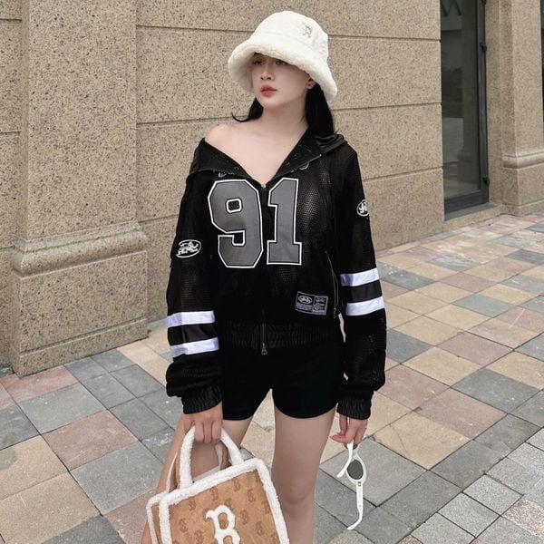 Áo Khoác Lưới Badblood - [w-hde25-034] Workshop Net Rugby Black