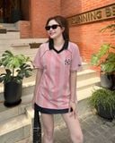  Áo Polo New Era - [Unisex] NY Yankees Jersey Stripe Pink - 18978562 