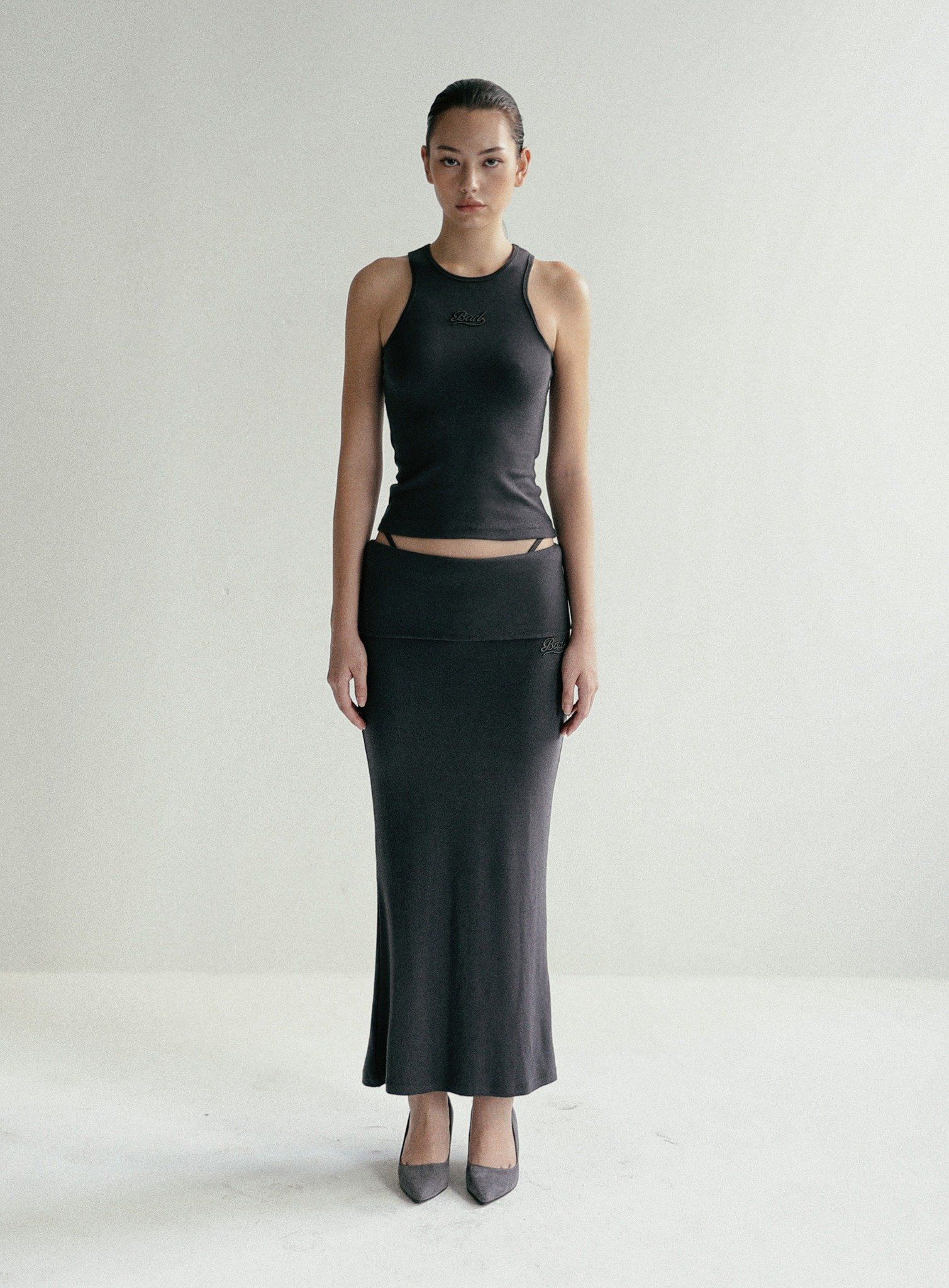 ◆BADBLOOD◆ Beyond Soft Tank 2 Charcoal w-tnk24-062 Áo Tanktop [Unisex] Badblood - [w-tnk24-062] Beyond Soft