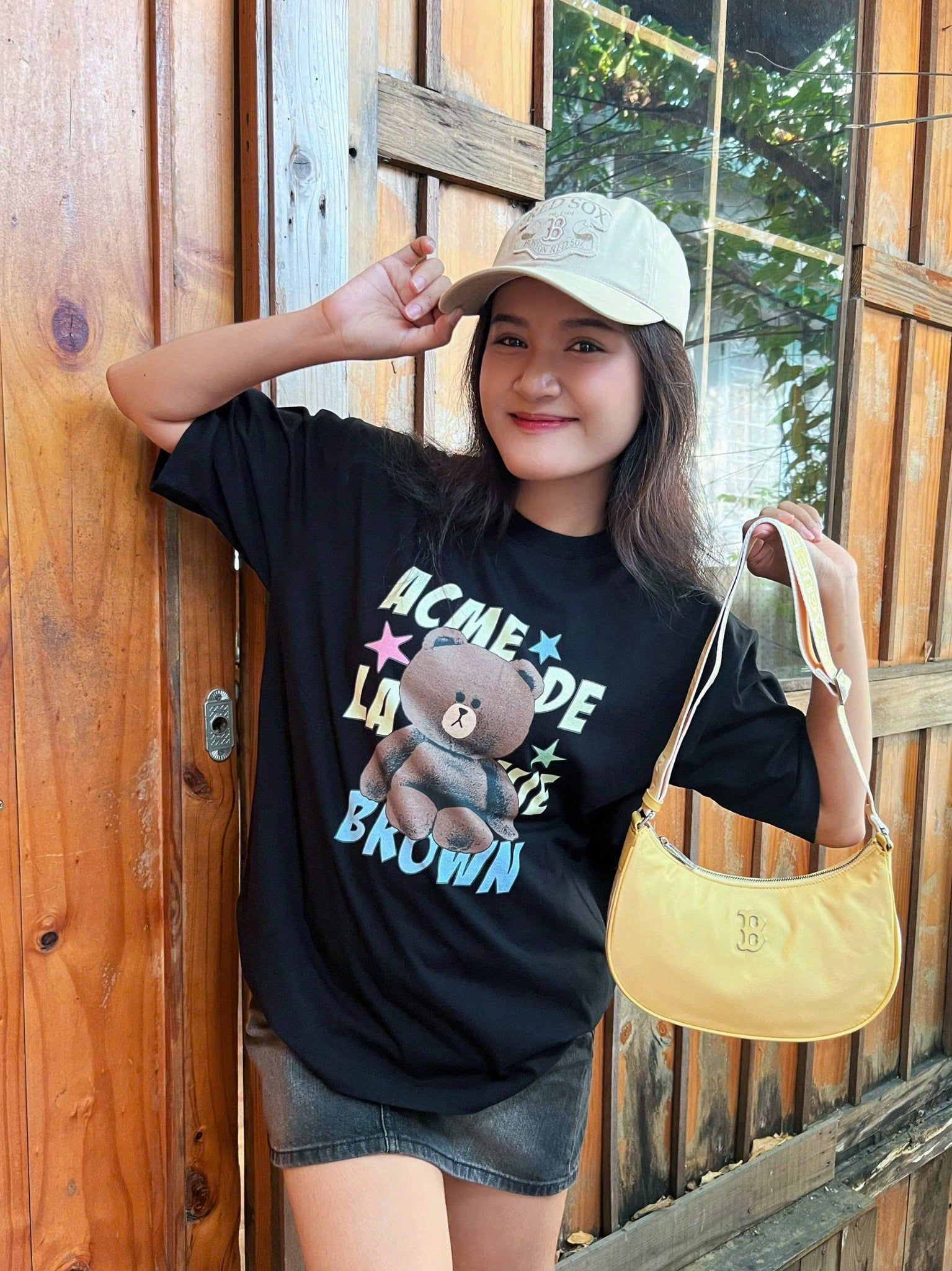  Áo thun ADLV - Acmé de la vie Line Friends Brown Star Black 