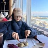  Nón Marithe & Francois Girbaud - Small Classic Logo Cap Dark Beige 