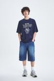  Áo thun [Unisex] MLB - Basic Big Logo Mega Overfit Functional Short Sleeve T-Shirt NY Yankees Navy - 3ATSB0553-50NYS 