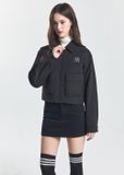  Áo Khoác MLB [Nữ] - Basic Collared Crop Work Jacket NY - 3FJPB0146-50BKS 