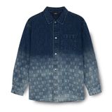  Áo Sơ Mi Jean MLB [Unisex] - Classic Monogram Gradient Jacquard Denim Shirt NY Yankees - 3ADRM0751-50NYD 