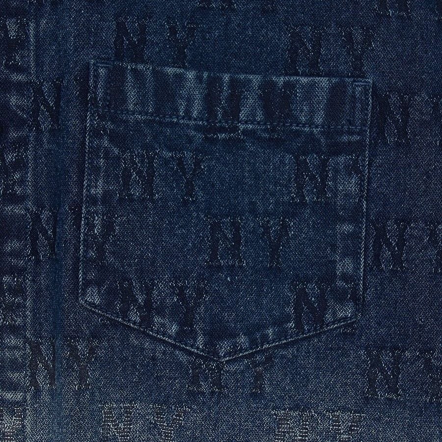  Áo Sơ Mi Jean MLB [Unisex] - Classic Monogram Gradient Jacquard Denim Shirt NY Yankees - 3ADRM0751-50NYD 