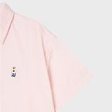  Áo Sơ Mi WHOAU [Unisex] - Steve Loose Fit Short Sleeve Shirts Pink - WHYAG2511F 