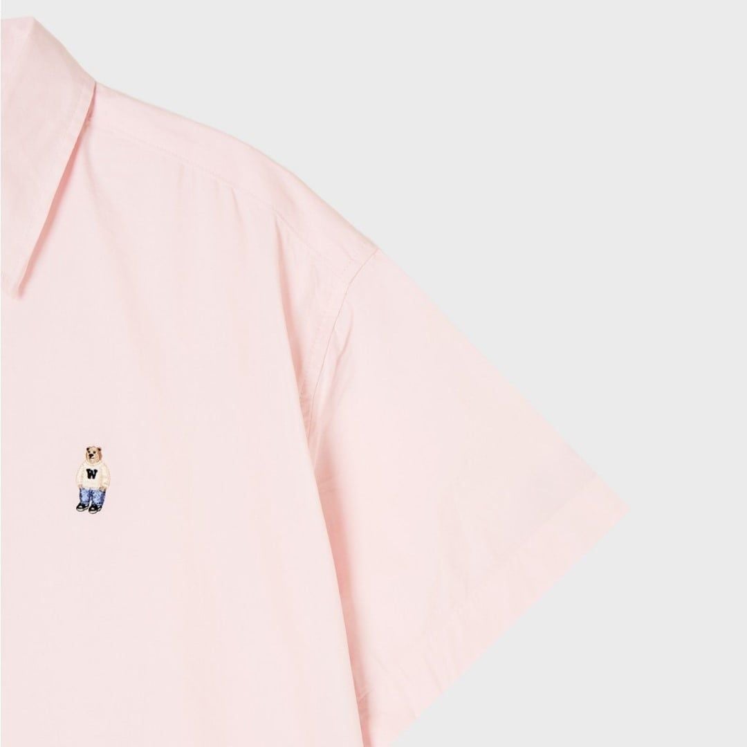  Áo Sơ Mi WHOAU [Unisex] - Steve Loose Fit Short Sleeve Shirts Pink - WHYAG2511F 