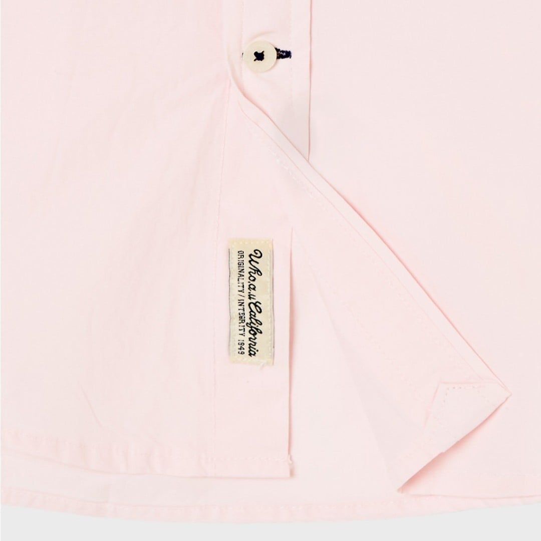  Áo Sơ Mi WHOAU [Unisex] - Steve Loose Fit Short Sleeve Shirts Pink - WHYAG2511F 
