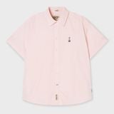  Áo Sơ Mi WHOAU [Unisex] - Steve Loose Fit Short Sleeve Shirts Pink - WHYAG2511F 