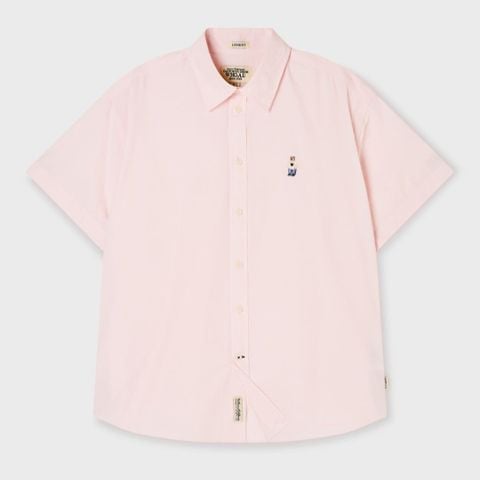 Áo Sơ Mi WHOAU [Unisex] - Steve Loose Fit Short Sleeve Shirts Pink - WHYAG2511F