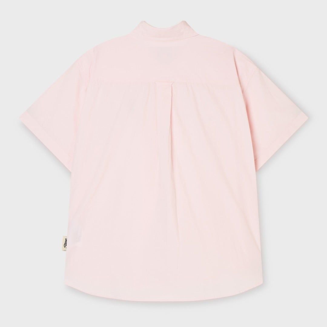  Áo Sơ Mi WHOAU [Unisex] - Steve Loose Fit Short Sleeve Shirts Pink - WHYAG2511F 