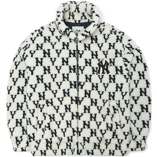  Áo Khoác Lông MLB - Classic Monogram Front Panel Pattern Fleece Jumper New York Yankees - 3AFDM0126-50BKS 