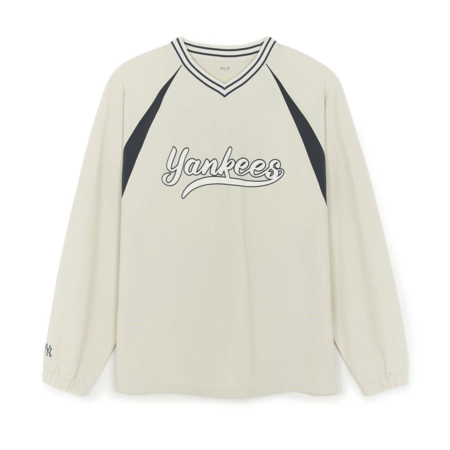  Áo Sweater MLB Korea - Varsity Sportive Curlsive Woven Yankees - 3AMTV1254-50CRD 