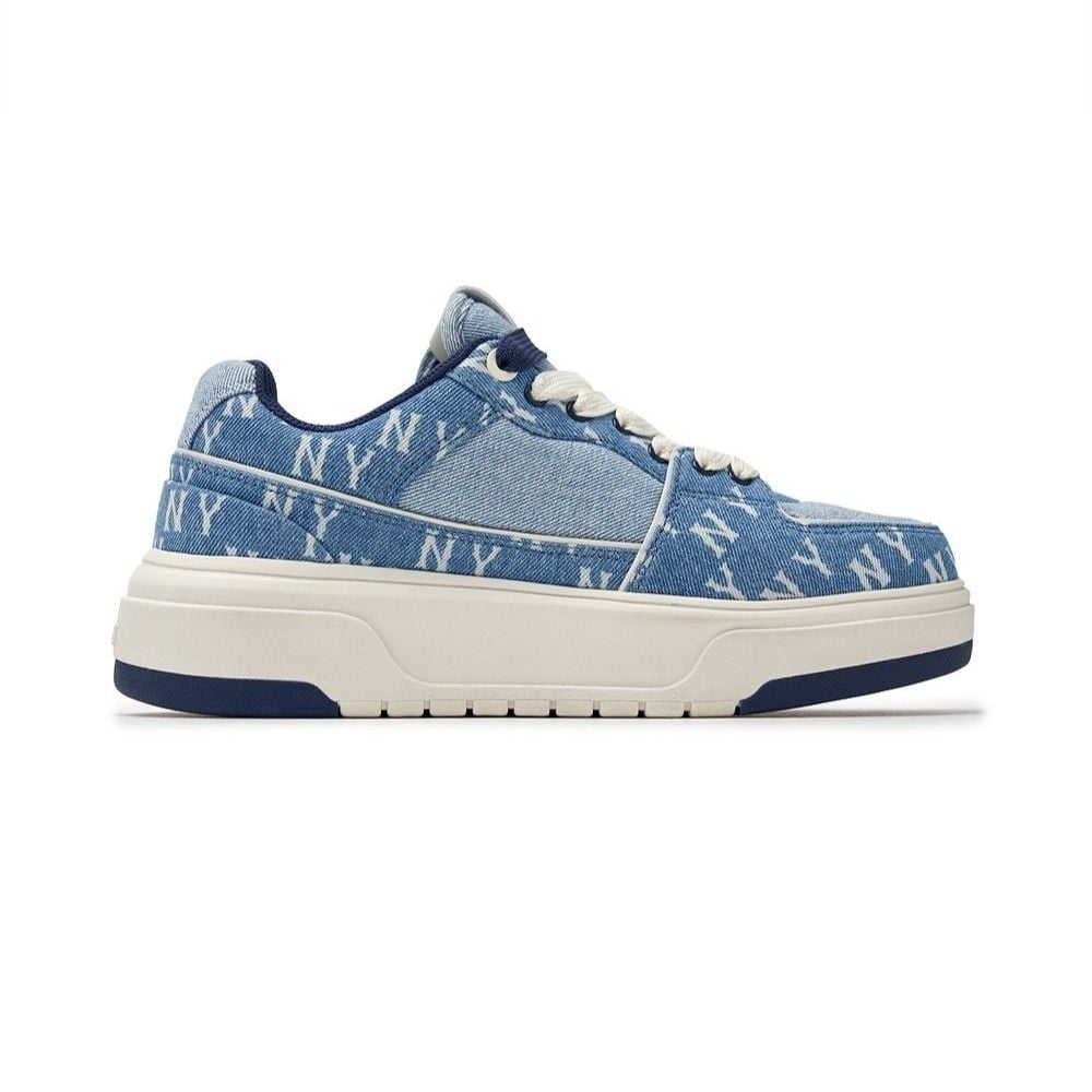  Giày MLB Korea Chunky Liner Denim Classic Mono NY Yankees - 3ASXCDC4N-50BLS 