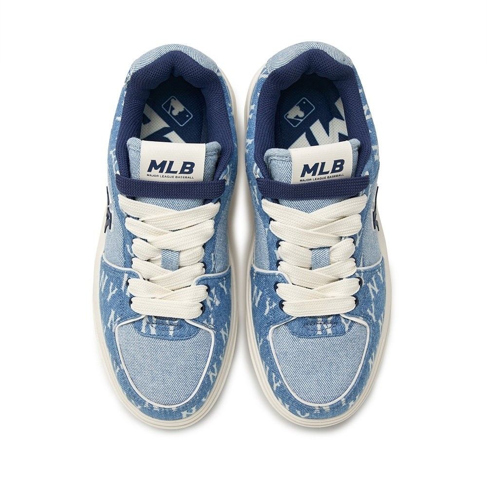  Giày MLB Korea Chunky Liner Denim Classic Mono NY Yankees - 3ASXCDC4N-50BLS 