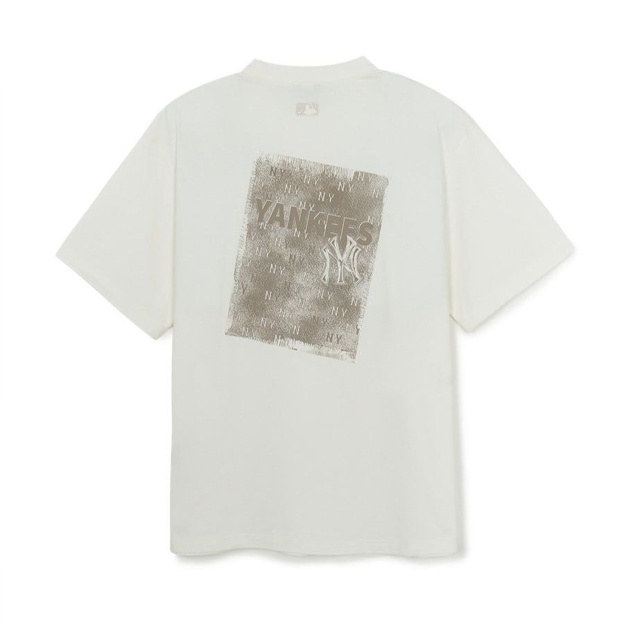  Áo thun MLB [Unisex] Vintage Monotive Over Fit T Shirts NY Yankees - 3ATSM0854-50IVS 