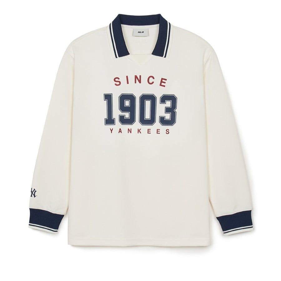  Áo Sweater MLB - Varsity Long Sleeve Sports Collar NY - 3ATSV0944-50CRS 