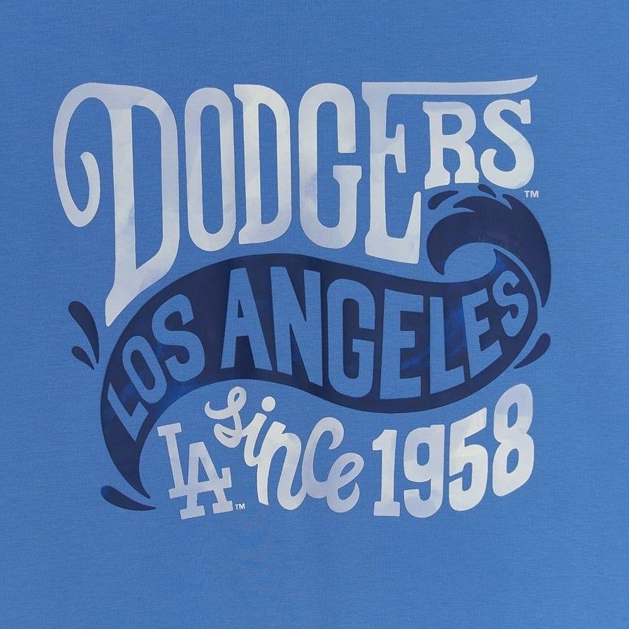  Áo thun MLB [Unisex] Summer Letter Graphics Over Fit T Shirts LA Dodgers - 3ATSX0553-07BLM 