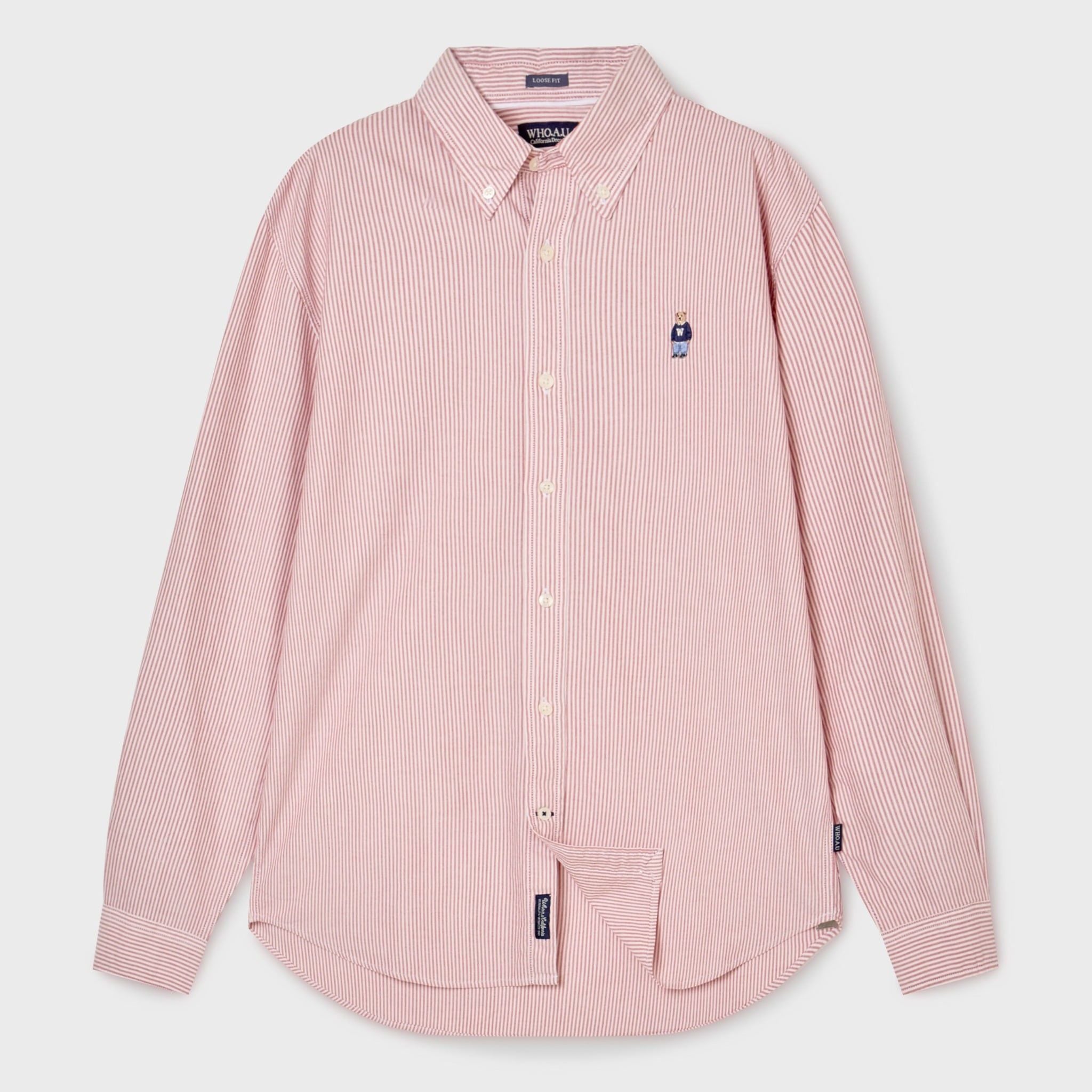  Áo Sơ Mi WHOAU [Unisex] - Steve Oxford Shirt Red - WHYWF2311U 