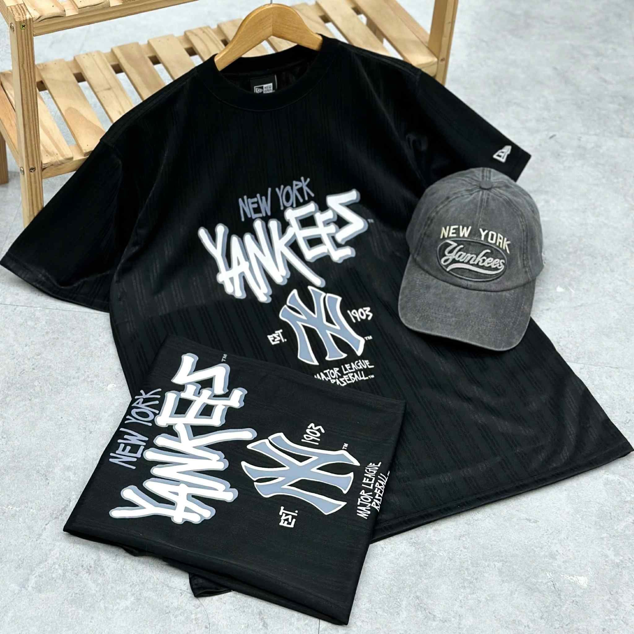  Áo Thun New Era - [Unisex] NY Yankees Jersey Stripe Black - 15488909 