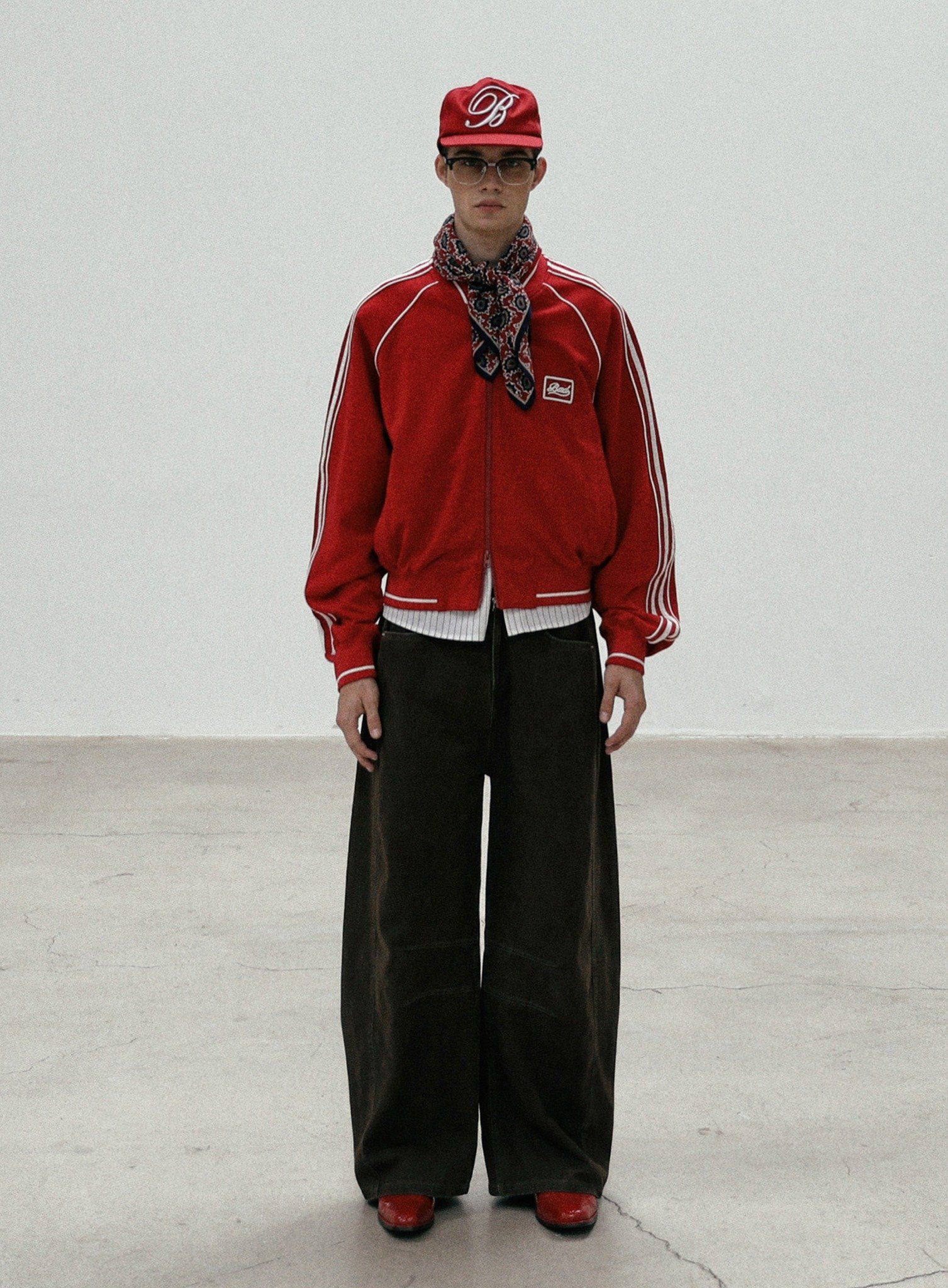  Áo Khoác [Unisex] Badblood - [w-jkt24-025] Billy Jersey Windbreaker Red 