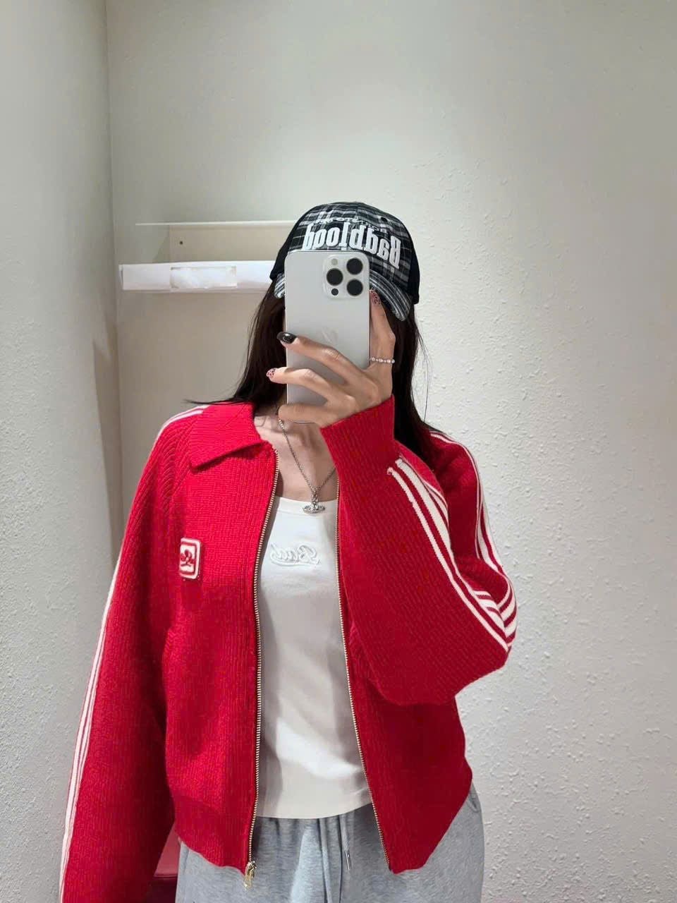  Áo Khoác [Unisex] Badblood - [w-knt24-013] Billy Track Jacket - Red 