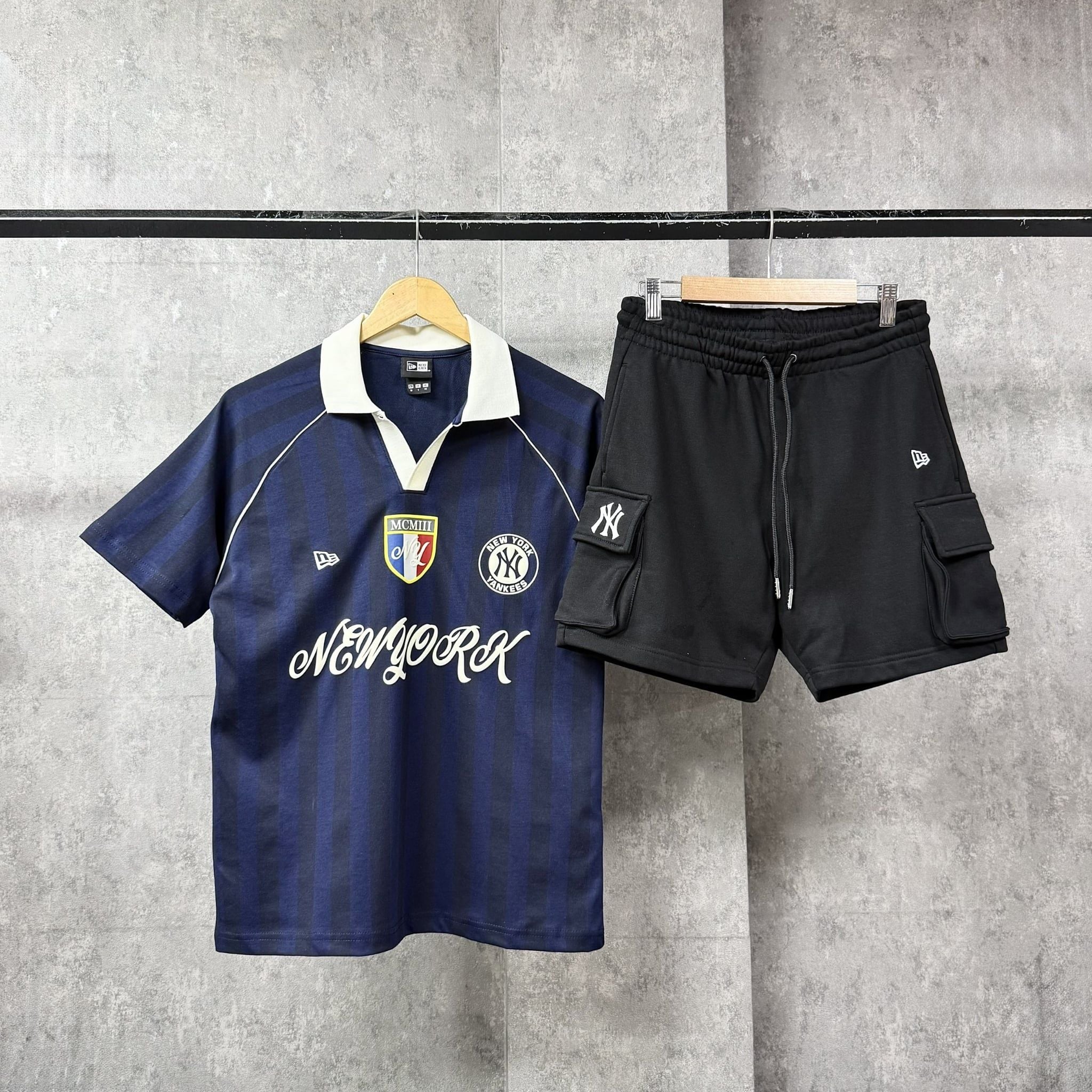  Áo Thun Polo New Era - [Unisex] NY Jersey Football Stripes - 17778451 