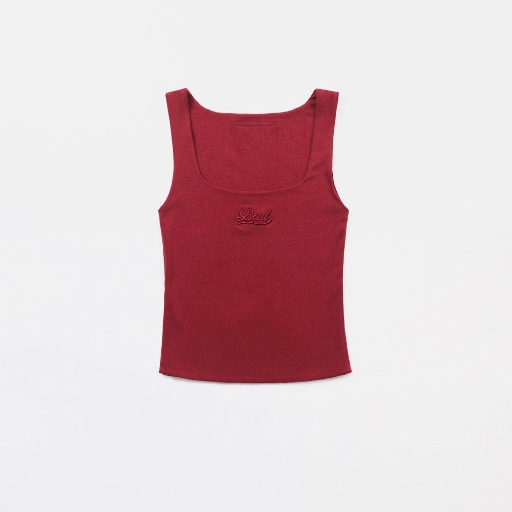  Áo Tanktop [Nữ] Badblood - [w-tnk24-073] Beyond Soft Square Neck Tank Red 