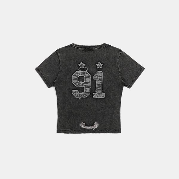 Áo Thun [Unisex] Badblood - [w-tee25-013] Rusty Denim Muscle Tee Black