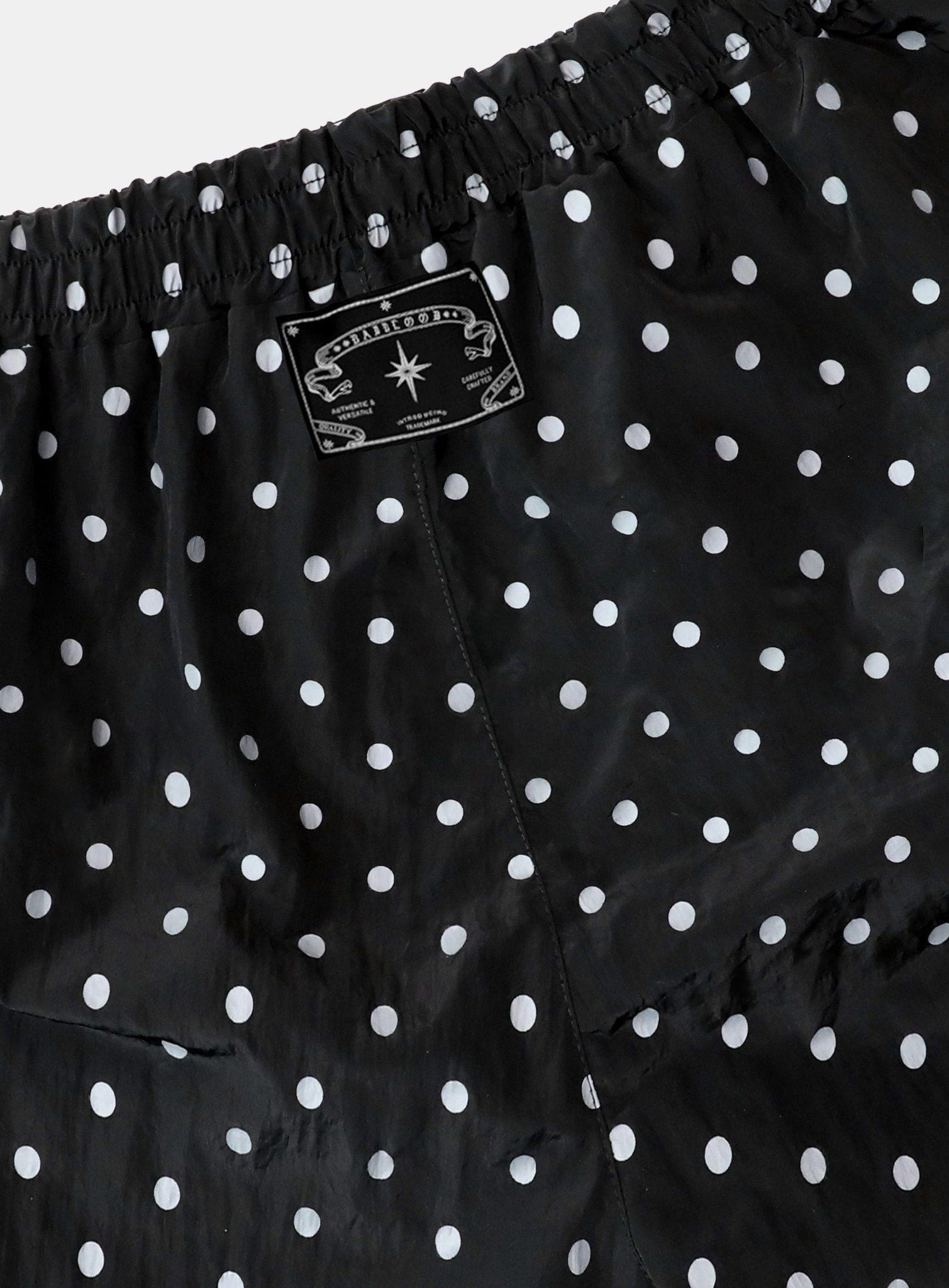  Quần Short [Unisex] Badblood - [w-srt25-044] Mystic Nylon Reflective Boxer Swim Shorts - Black Dot 