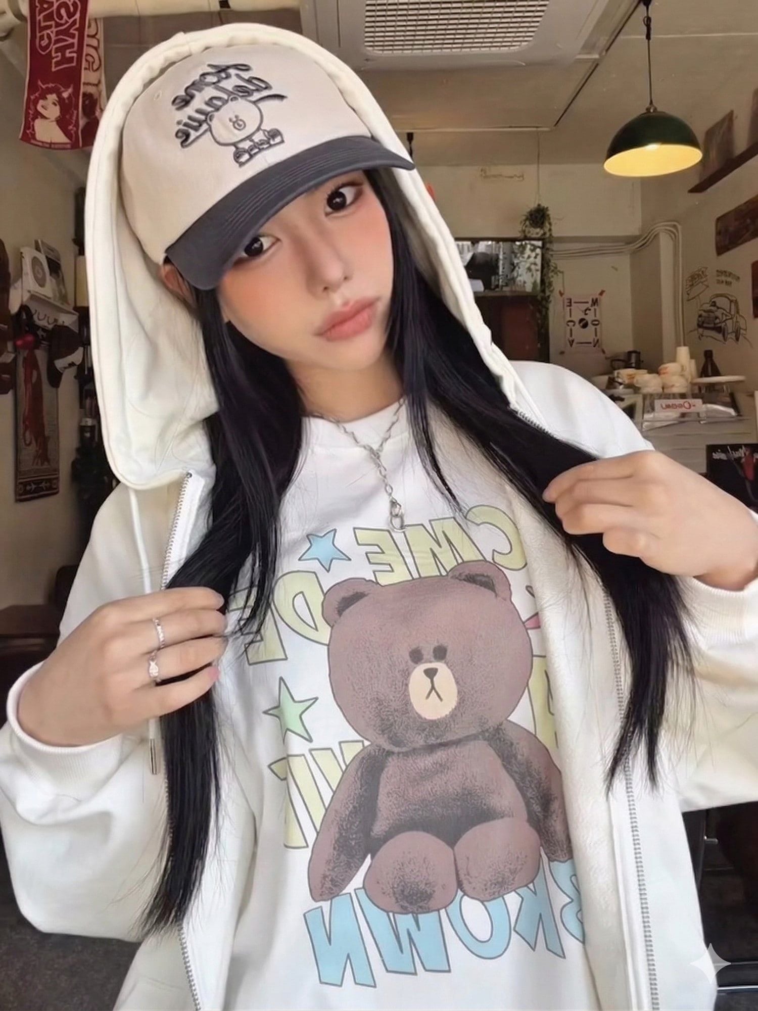  Áo thun ADLV - Acmé de la vie Line Friends Brown Star White 