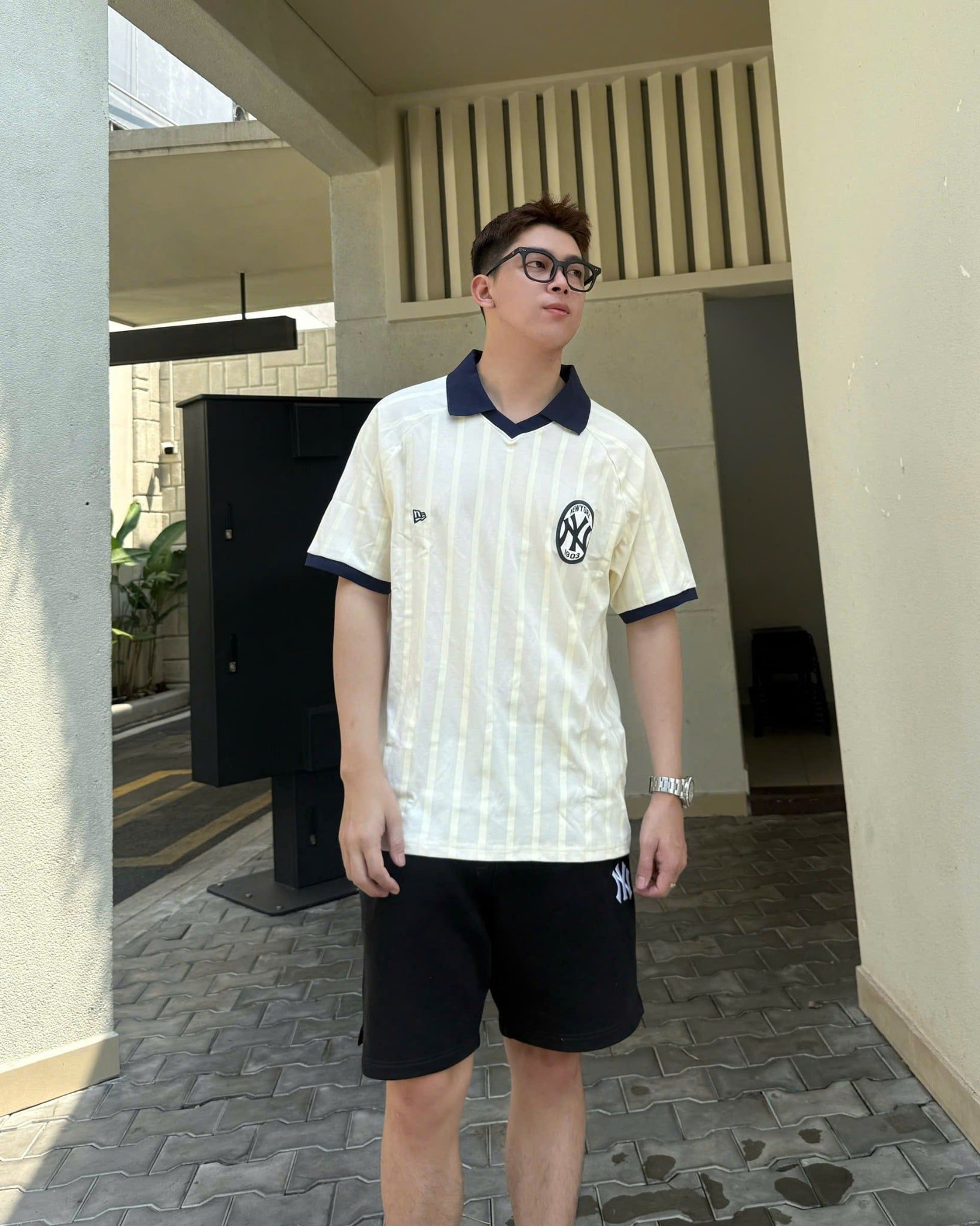  Áo Thun Polo New Era - [Unisex] NY Jersey 72 Navy/Beige 
