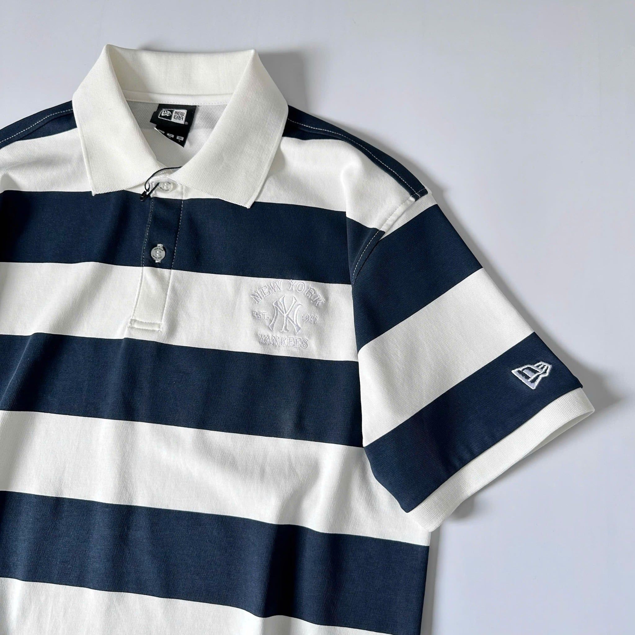  Áo Polo New Era - [Unisex] NY Yankees  Stripe Blue - 18745488 