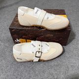  Giày Jeep Mary Jane - [Nữ] Vintage Suede White - P661W13404 