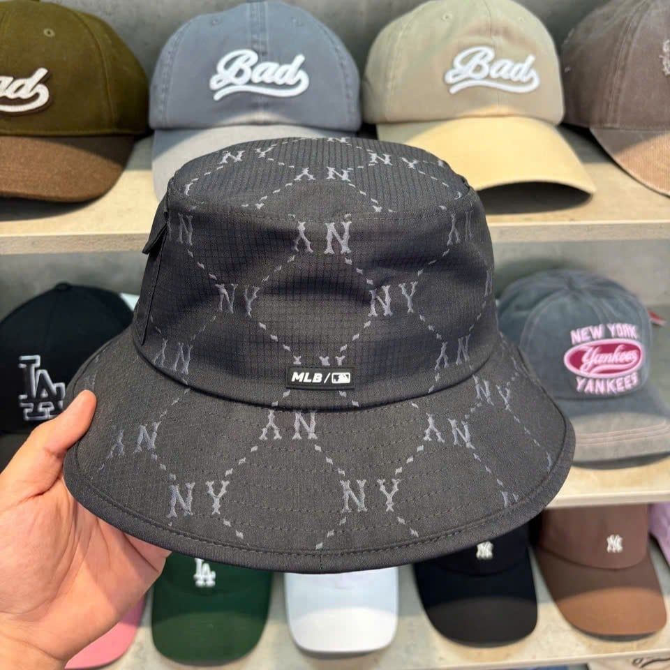  Nón Bucket MLB - [Unisex] Diamond Monogram Sporty Safari - 3AHTM015N-50BKS 
