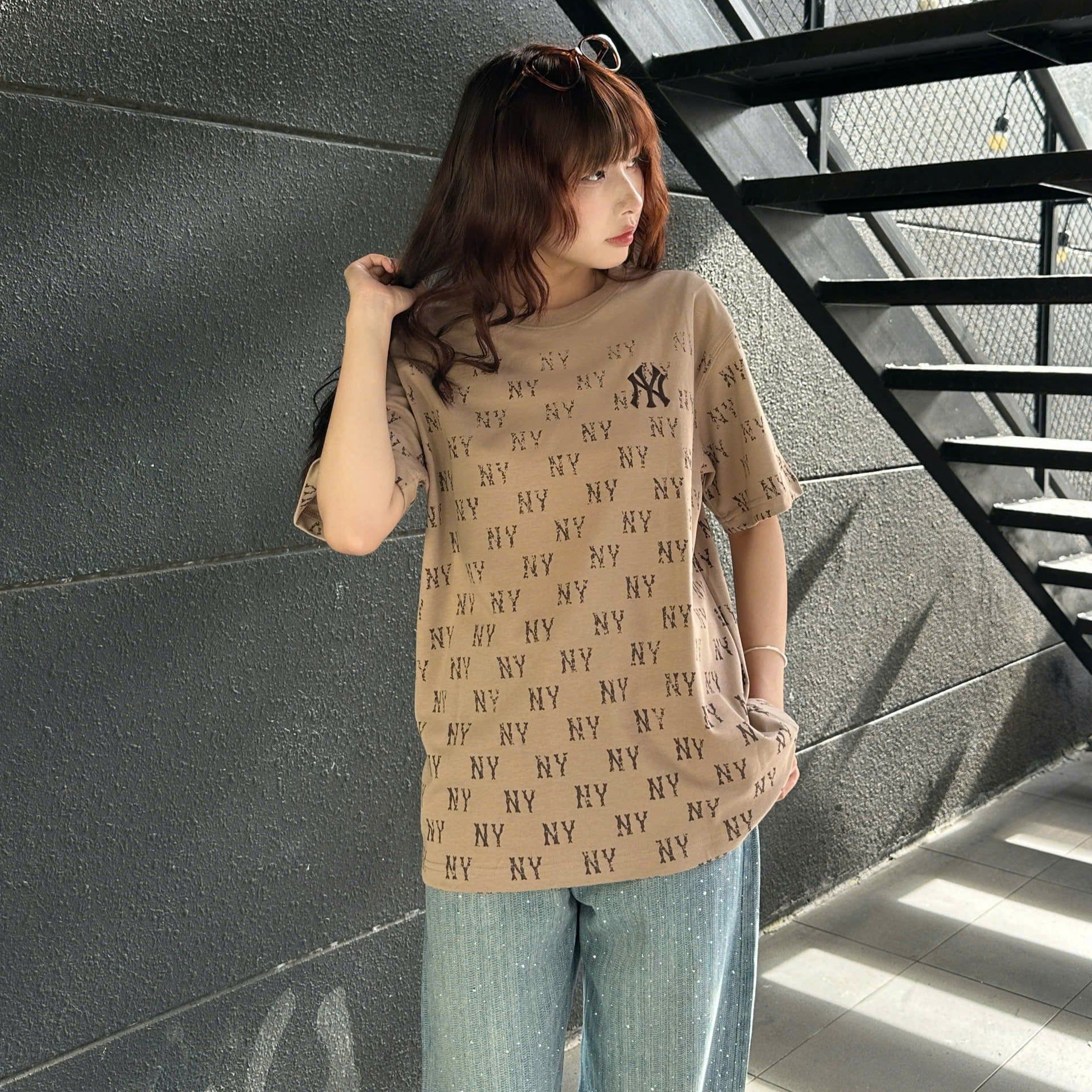  Áo Thun New Era - [Unisex] Monogram NY Yankees Brown 