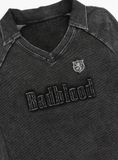  Áo Thun Dài Tay [Unisex] Badblood - [w-tee25-017] Rusty Denim V-Neck Black 