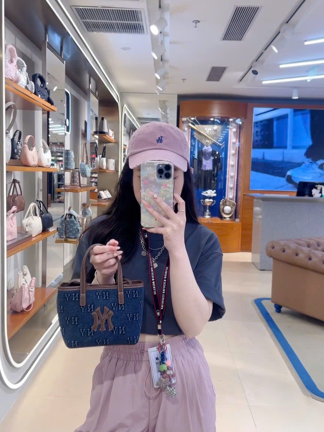  Túi Đeo Chéo MLB Classic Mono Denim Embossed Crossbody NY 3ACRDM16N-50INS 