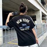  Áo Thun New Era - [Unisex] NY Yankees Sporty Flag Black T-Shirt - 13687279 