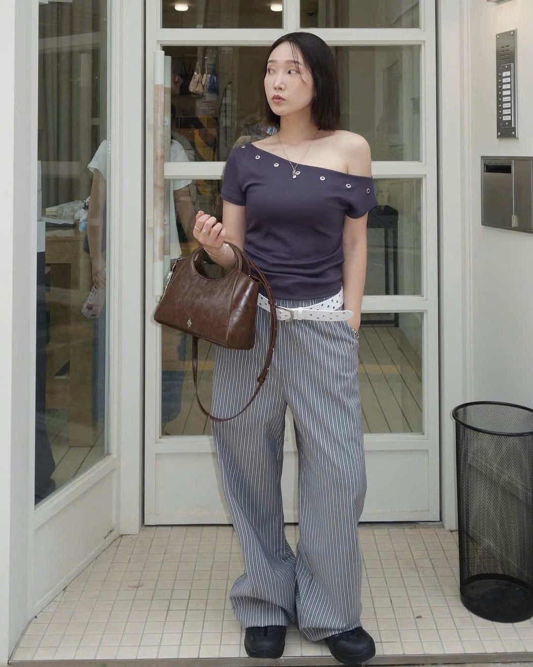  Túi Xách FindKapoor Korea - Market Bag 37 Dark Brown 