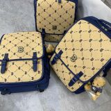  Balo MLB Korea - Diamond Monogram Jacquard Cute Bear Boston Beige - 7ABKMD24N-43BGS 