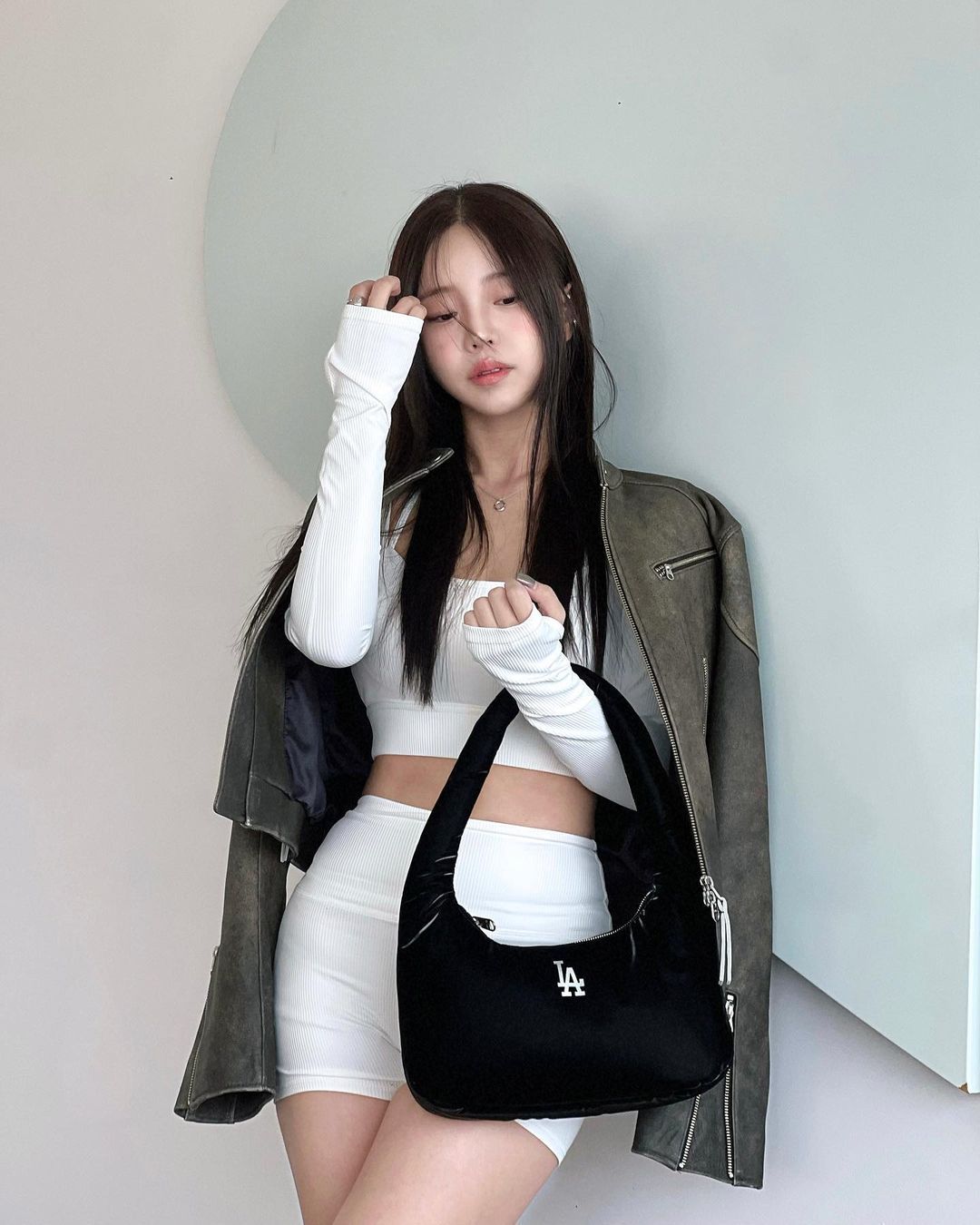  Túi Xách MLB Korea - Basic Luxle Leisure Hobo Bag LA Dodgers Black - 3ABQS044N-07BKS 