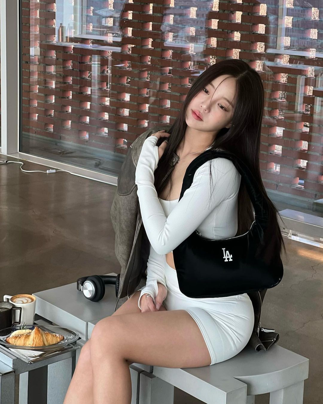  Túi Xách MLB Korea - Basic Luxle Leisure Hobo Bag LA Dodgers Black - 3ABQS044N-07BKS 